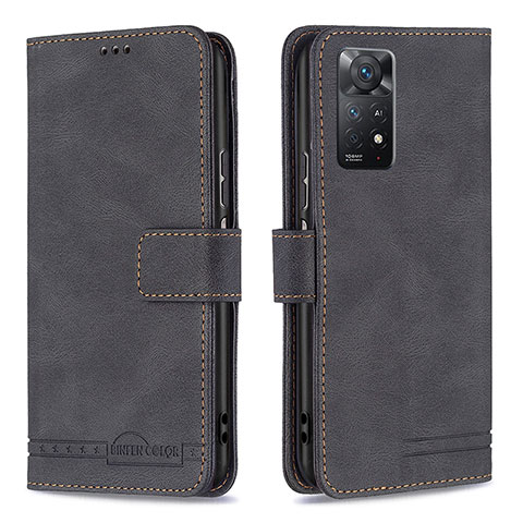 Coque Portefeuille Livre Cuir Etui Clapet B05F pour Xiaomi Redmi Note 11 Pro 5G Noir