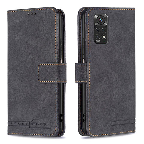 Coque Portefeuille Livre Cuir Etui Clapet B05F pour Xiaomi Redmi Note 11S 4G Noir