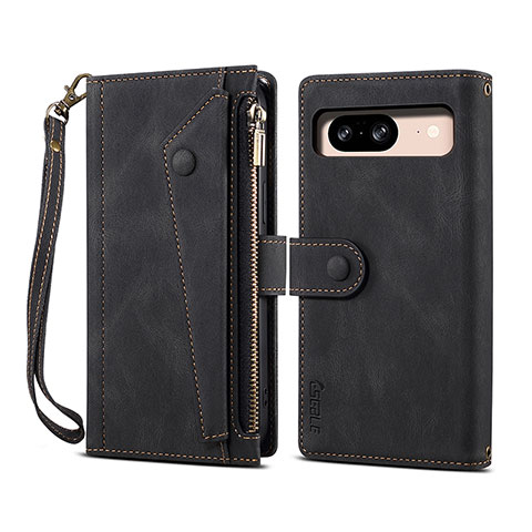 Coque Portefeuille Livre Cuir Etui Clapet B05S pour Google Pixel 8 5G Noir