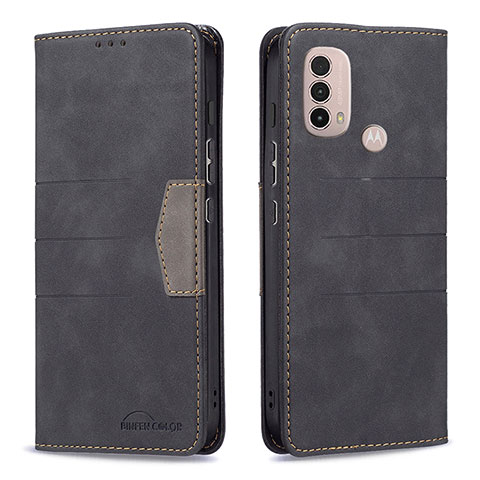 Coque Portefeuille Livre Cuir Etui Clapet B06F pour Motorola Moto E20 Noir