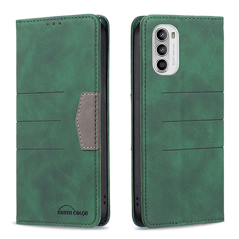 Coque Portefeuille Livre Cuir Etui Clapet B06F pour Motorola Moto Edge (2022) 5G Vert