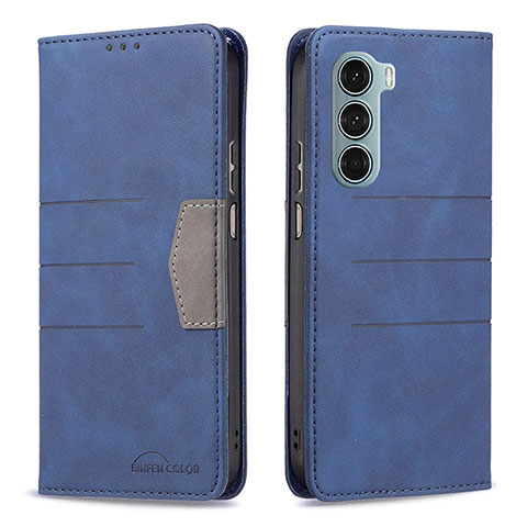 Coque Portefeuille Livre Cuir Etui Clapet B06F pour Motorola Moto Edge S30 5G Bleu