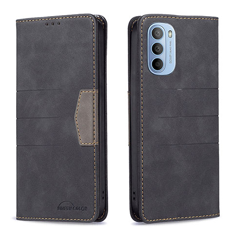 Coque Portefeuille Livre Cuir Etui Clapet B06F pour Motorola Moto G41 Noir