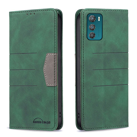 Coque Portefeuille Livre Cuir Etui Clapet B06F pour Motorola Moto G42 Vert