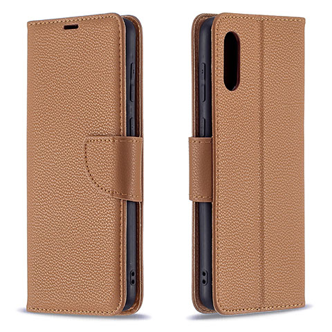 Coque Portefeuille Livre Cuir Etui Clapet B06F pour Samsung Galaxy A02 Marron