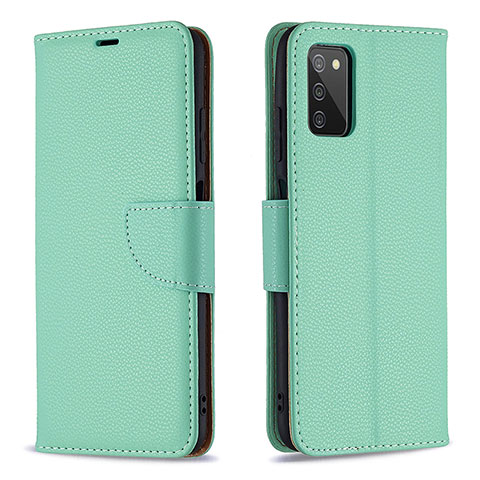 Coque Portefeuille Livre Cuir Etui Clapet B06F pour Samsung Galaxy A02s Vert