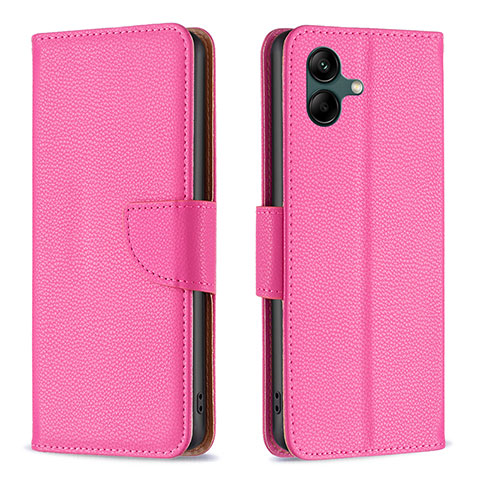 Coque Portefeuille Livre Cuir Etui Clapet B06F pour Samsung Galaxy A04 4G Rose Rouge