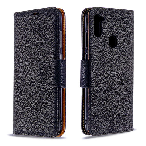 Coque Portefeuille Livre Cuir Etui Clapet B06F pour Samsung Galaxy A11 Noir