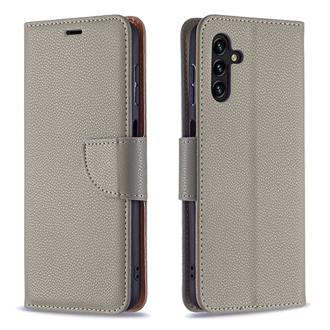 Coque Portefeuille Livre Cuir Etui Clapet B06F pour Samsung Galaxy A13 5G Gris