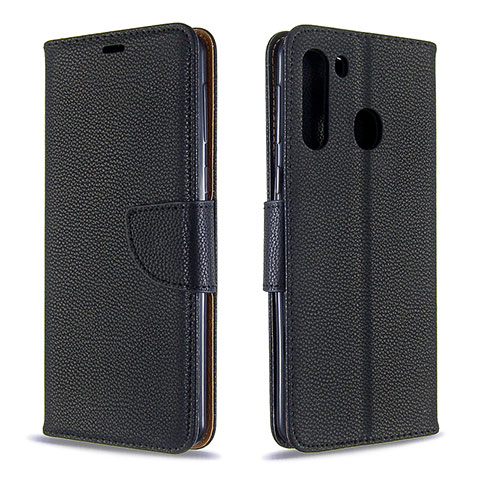 Coque Portefeuille Livre Cuir Etui Clapet B06F pour Samsung Galaxy A21 Noir