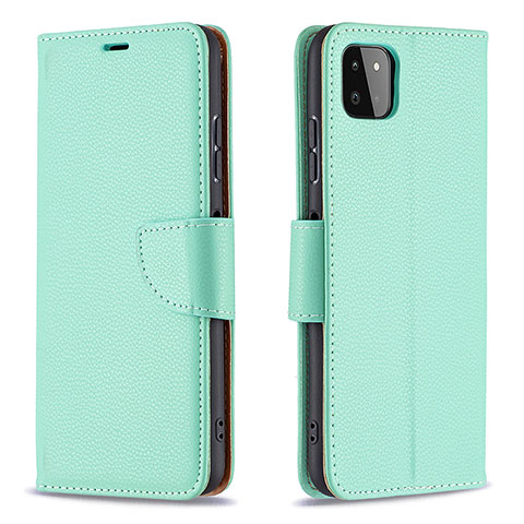 Coque Portefeuille Livre Cuir Etui Clapet B06F pour Samsung Galaxy A22s 5G Vert