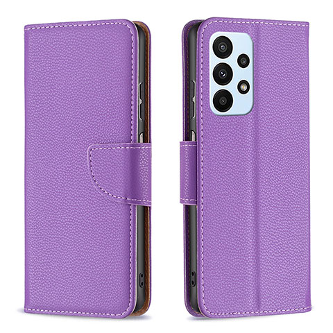 Coque Portefeuille Livre Cuir Etui Clapet B06F pour Samsung Galaxy A23 4G Violet