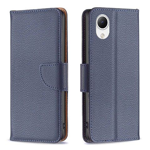 Coque Portefeuille Livre Cuir Etui Clapet B06F pour Samsung Galaxy A23 5G SC-56C Bleu