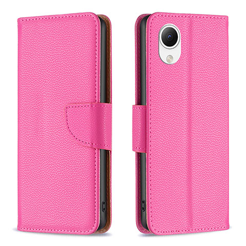 Coque Portefeuille Livre Cuir Etui Clapet B06F pour Samsung Galaxy A23 5G SC-56C Rose Rouge