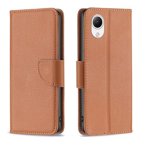 Coque Portefeuille Livre Cuir Etui Clapet B06F pour Samsung Galaxy A23e 5G Marron