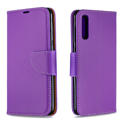 Coque Portefeuille Livre Cuir Etui Clapet B06F pour Samsung Galaxy A30S Violet