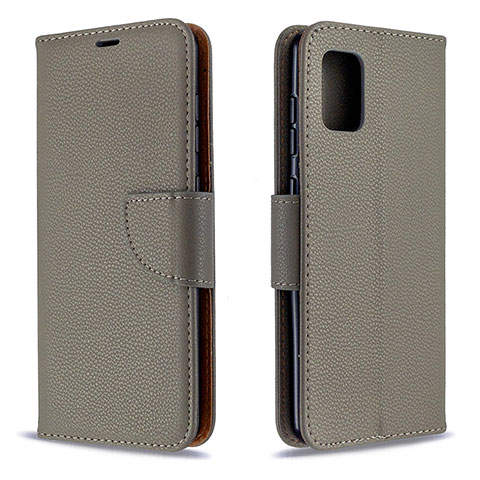 Coque Portefeuille Livre Cuir Etui Clapet B06F pour Samsung Galaxy A31 Gris