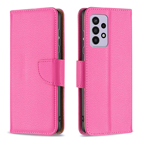 Coque Portefeuille Livre Cuir Etui Clapet B06F pour Samsung Galaxy A33 5G Rose Rouge