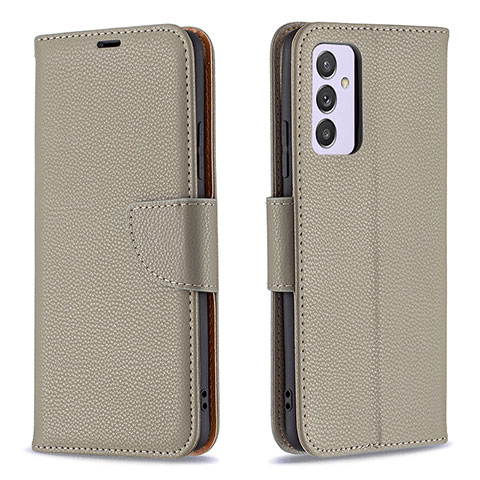 Coque Portefeuille Livre Cuir Etui Clapet B06F pour Samsung Galaxy A34 5G Gris