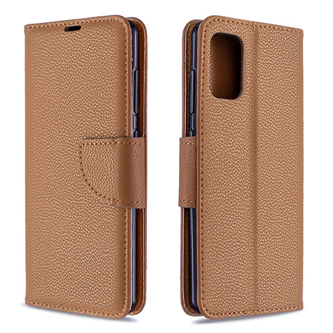 Coque Portefeuille Livre Cuir Etui Clapet B06F pour Samsung Galaxy A41 Marron