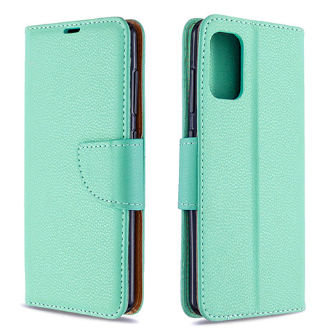 Coque Portefeuille Livre Cuir Etui Clapet B06F pour Samsung Galaxy A41 Vert