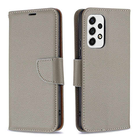 Coque Portefeuille Livre Cuir Etui Clapet B06F pour Samsung Galaxy A53 5G Gris