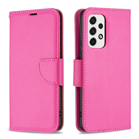 Coque Portefeuille Livre Cuir Etui Clapet B06F pour Samsung Galaxy A53 5G Rose Rouge