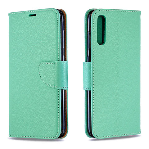 Coque Portefeuille Livre Cuir Etui Clapet B06F pour Samsung Galaxy A70 Vert