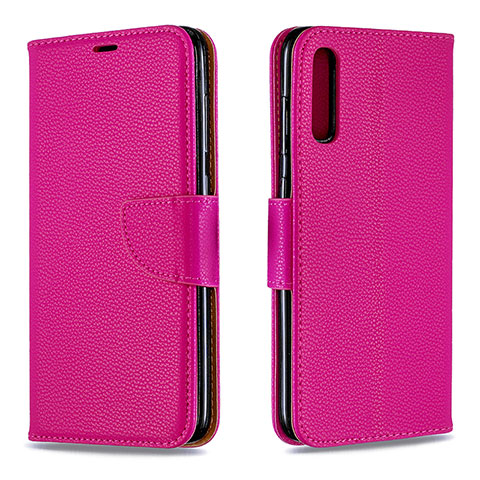 Coque Portefeuille Livre Cuir Etui Clapet B06F pour Samsung Galaxy A70S Rose Rouge