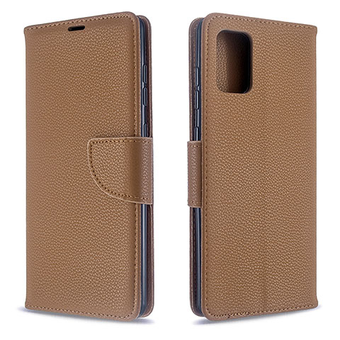 Coque Portefeuille Livre Cuir Etui Clapet B06F pour Samsung Galaxy A71 5G Marron