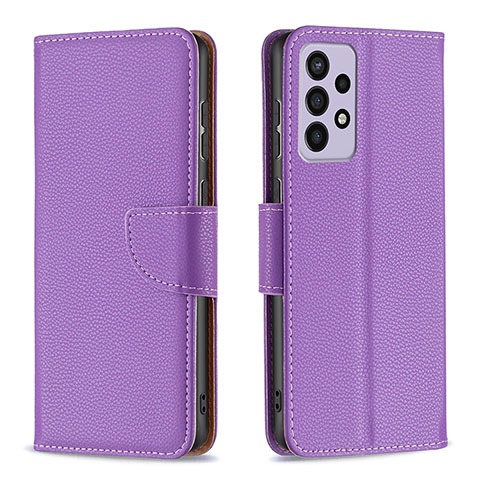 Coque Portefeuille Livre Cuir Etui Clapet B06F pour Samsung Galaxy A73 5G Violet