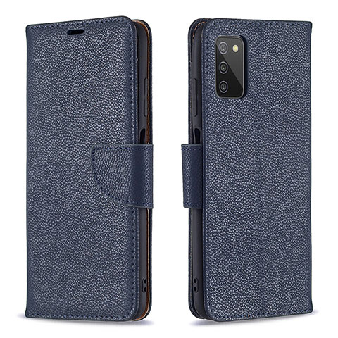 Coque Portefeuille Livre Cuir Etui Clapet B06F pour Samsung Galaxy F02S SM-E025F Bleu