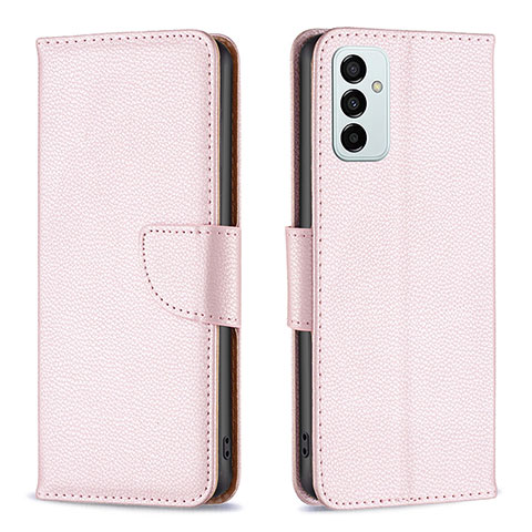 Coque Portefeuille Livre Cuir Etui Clapet B06F pour Samsung Galaxy F23 5G Or Rose