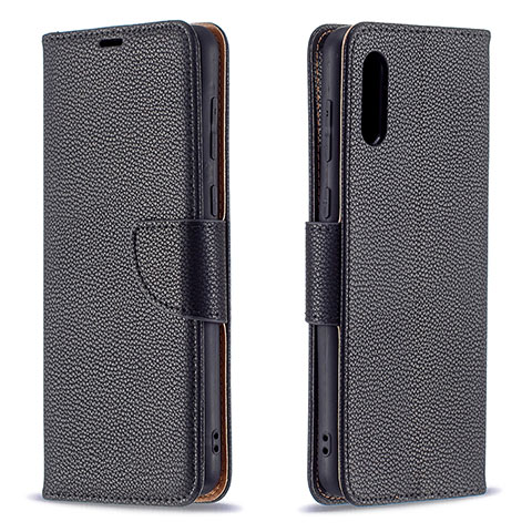 Coque Portefeuille Livre Cuir Etui Clapet B06F pour Samsung Galaxy M02 Noir