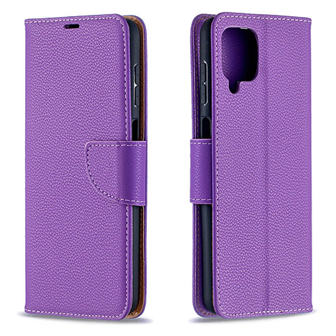 Coque Portefeuille Livre Cuir Etui Clapet B06F pour Samsung Galaxy M12 Violet