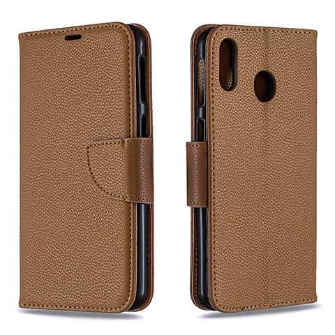 Coque Portefeuille Livre Cuir Etui Clapet B06F pour Samsung Galaxy M20 Marron