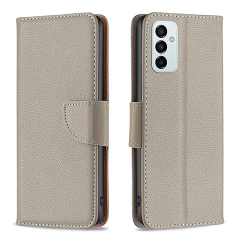 Coque Portefeuille Livre Cuir Etui Clapet B06F pour Samsung Galaxy M23 5G Gris