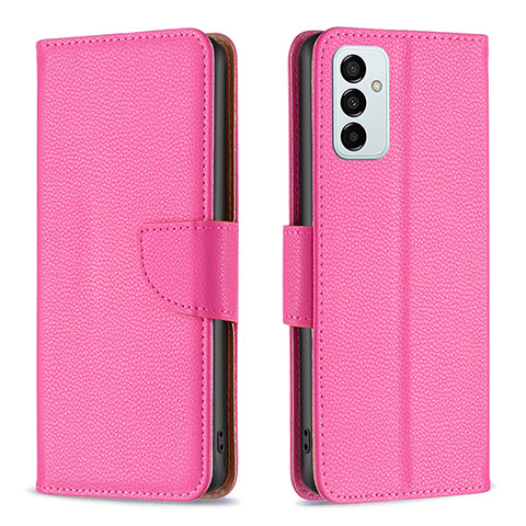 Coque Portefeuille Livre Cuir Etui Clapet B06F pour Samsung Galaxy M23 5G Rose Rouge