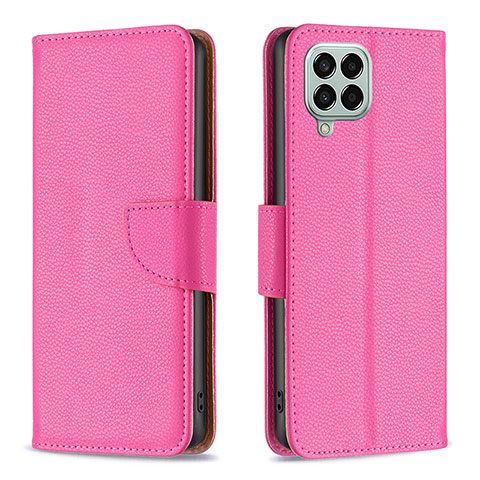 Coque Portefeuille Livre Cuir Etui Clapet B06F pour Samsung Galaxy M33 5G Rose Rouge