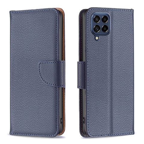 Coque Portefeuille Livre Cuir Etui Clapet B06F pour Samsung Galaxy M53 5G Bleu