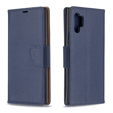 Coque Portefeuille Livre Cuir Etui Clapet B06F pour Samsung Galaxy Note 10 Plus 5G Bleu