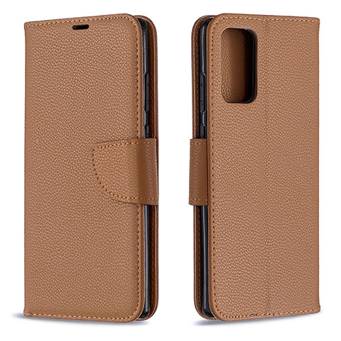 Coque Portefeuille Livre Cuir Etui Clapet B06F pour Samsung Galaxy Note 20 5G Marron