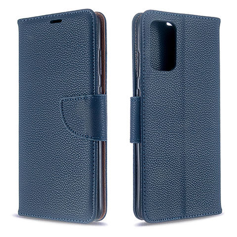 Coque Portefeuille Livre Cuir Etui Clapet B06F pour Samsung Galaxy S20 5G Bleu