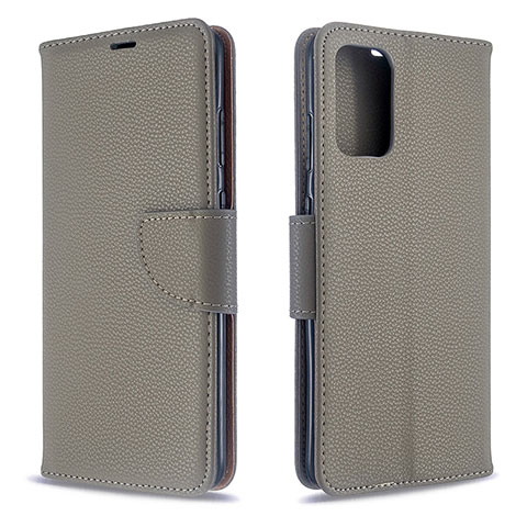 Coque Portefeuille Livre Cuir Etui Clapet B06F pour Samsung Galaxy S20 5G Gris