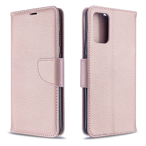 Coque Portefeuille Livre Cuir Etui Clapet B06F pour Samsung Galaxy S20 5G Or Rose