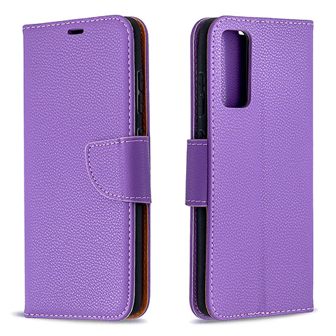 Coque Portefeuille Livre Cuir Etui Clapet B06F pour Samsung Galaxy S20 FE 4G Violet