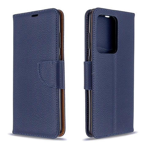 Coque Portefeuille Livre Cuir Etui Clapet B06F pour Samsung Galaxy S20 Plus 5G Bleu