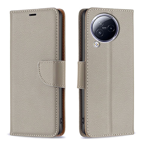 Coque Portefeuille Livre Cuir Etui Clapet B06F pour Xiaomi Civi 3 5G Gris