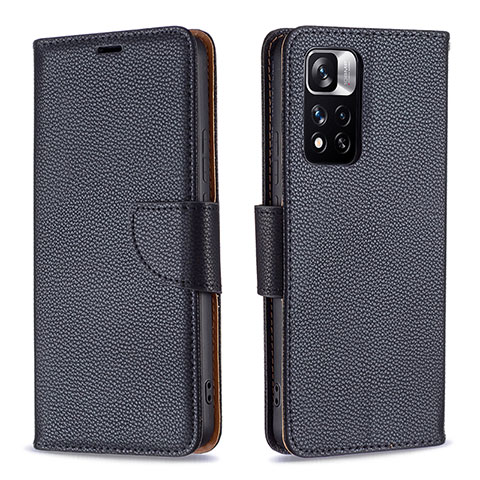 Coque Portefeuille Livre Cuir Etui Clapet B06F pour Xiaomi Mi 11i 5G (2022) Noir