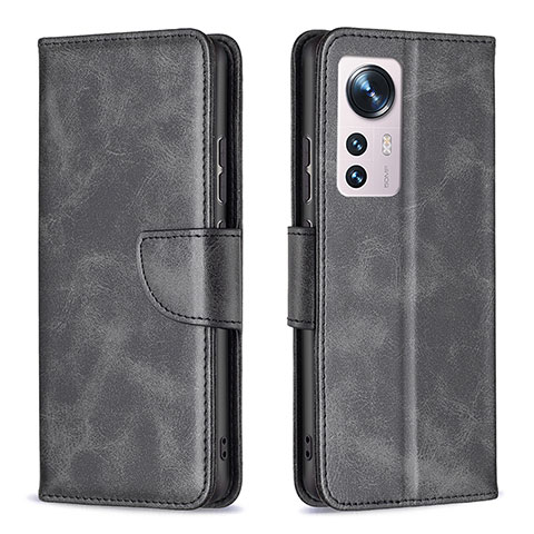 Coque Portefeuille Livre Cuir Etui Clapet B06F pour Xiaomi Mi 12 Pro 5G Noir